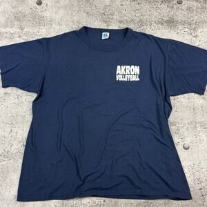 Vintage Akron University Volleyball Shirt XL Russell Athletic